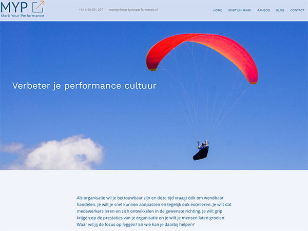 Screenshot website Martijn Mark